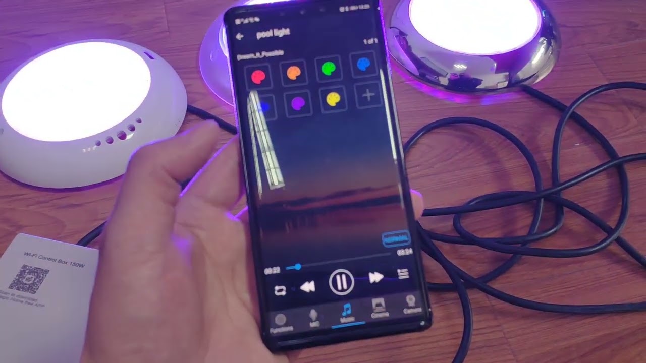 Smart WiFi control system for LED pool lights