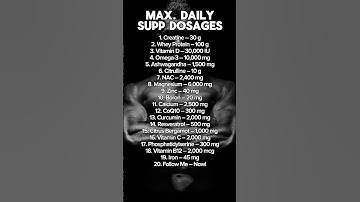 Maximal Daily Supplement Dosages! Follow @lars.langen for more muscle-gain tips & hacks! #supps