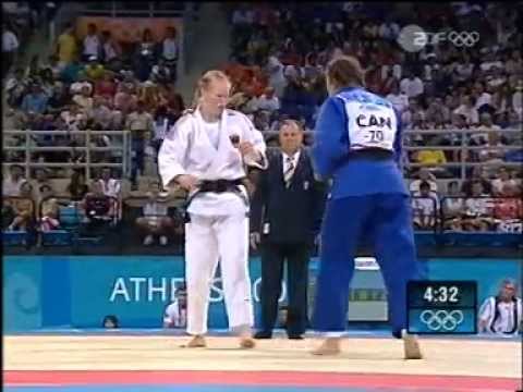 Judo Olympia Athen 2004 Catherine Roberge Vs Annett Bohm Youtube