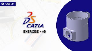 CATIA V5 3D PART MODELING EXERCISE 5 | BEGINNER EXERCISES