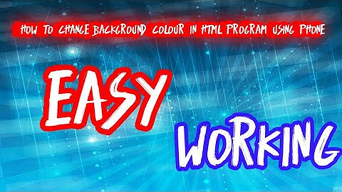 How to change background colour of a HTML program/Easy/#trending #viral