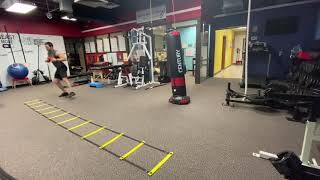 Lateral shuffle w/ Floor Touch