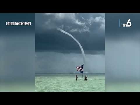 Huge Waterspout Caught on Video at Beach in Islamorada, Florida