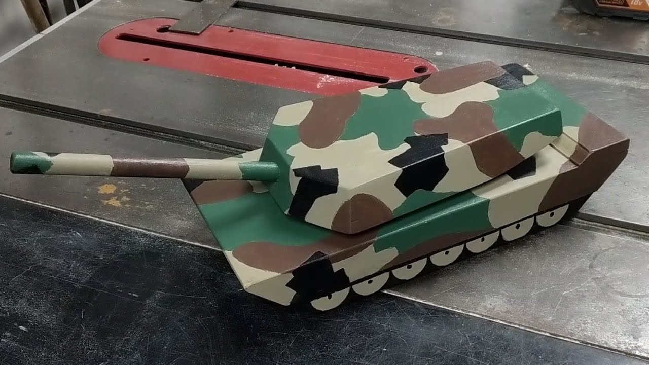 Build Your Own Wooden Toy Tank (step by step instructions) 