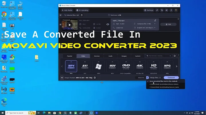 Save A Converted File In Movavi Video Converter 2023