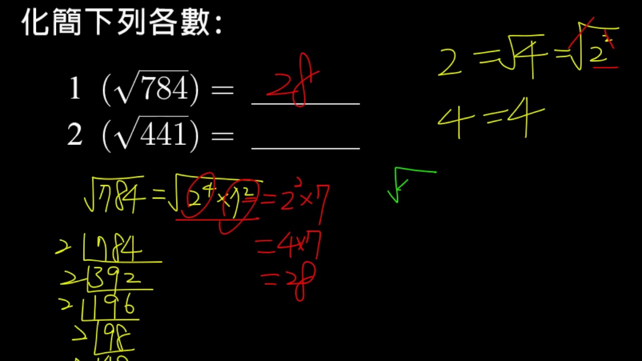 例題 根號求值 完全開平方 Youtube