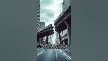 The bridge completely collapsed after the earthquake — nothing was left standing #collapse #bridge