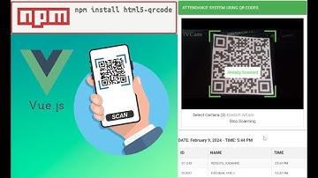 Attendance system using qrcodes in vuejs, Qr code Reader in vuejs vue3 using html5qrcode tagalog