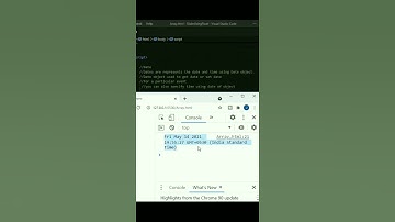 JavaScript Tutorial - JavaScript Date Object #Shorts