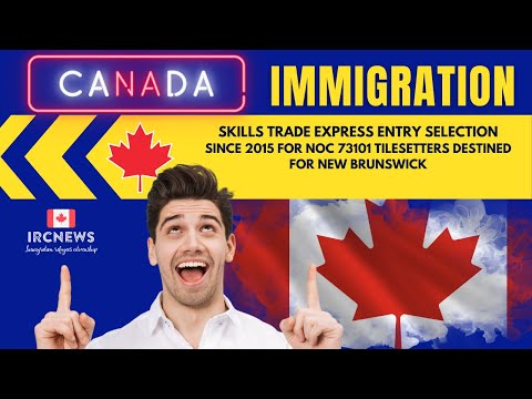 Skills Trade Express Entry selection since 2015 for NOC 73101 Tilesetters for New Brunswick