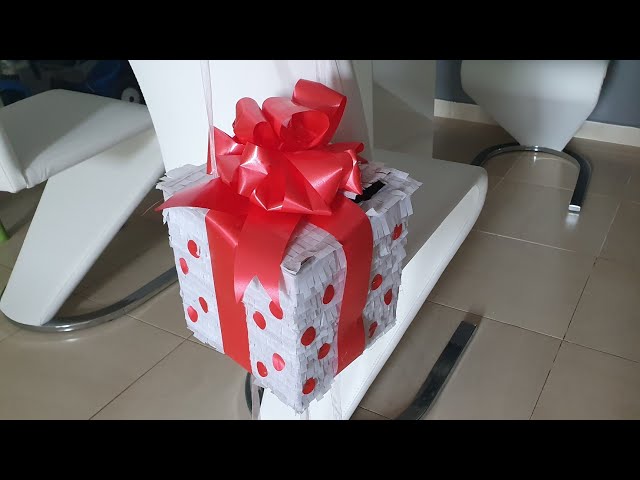 PIÑATA NAVIDEÑA EN 30 MINUTOS / CAJA DE REGALO / PASO A PASO 