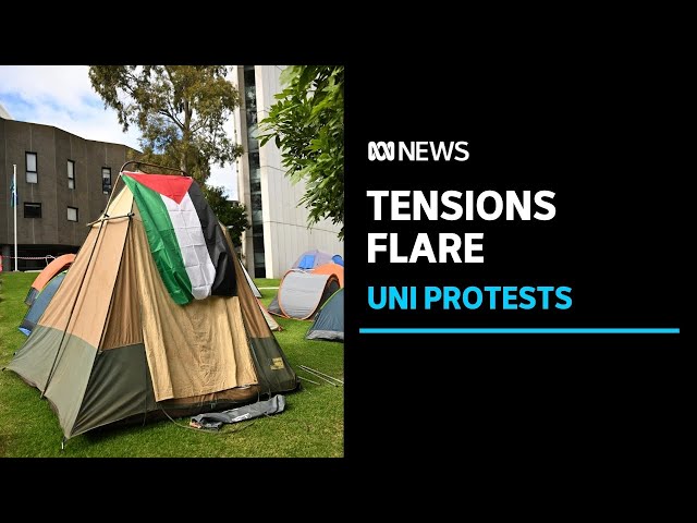 University students ordered to dismantle pro-Palestinian encampment as tensions flare | ABC News class=