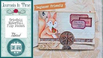 Trifold Waterfall Flip Pocket- Junk Journal #junkjournalephemera #junkjournal  #junkjournaltutorial