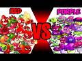 Team purple vs redorange plants  who will win  pvz 2 team plant vs team plant