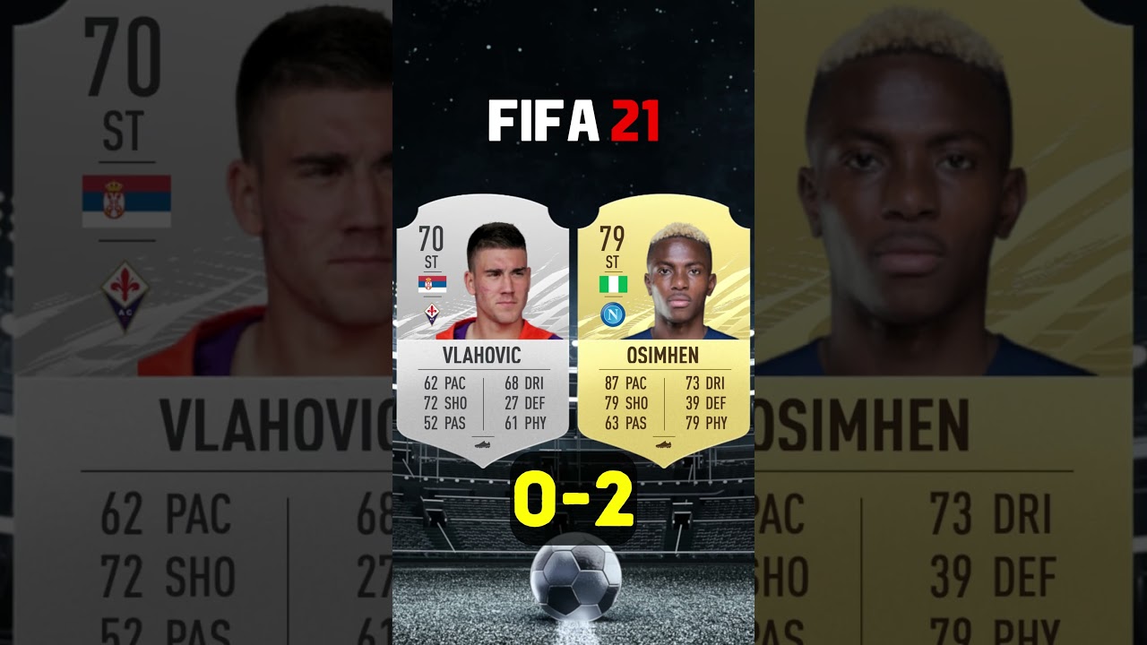 Dusan Vlahovic VS Victor Osimhen Fifa Comparison | 