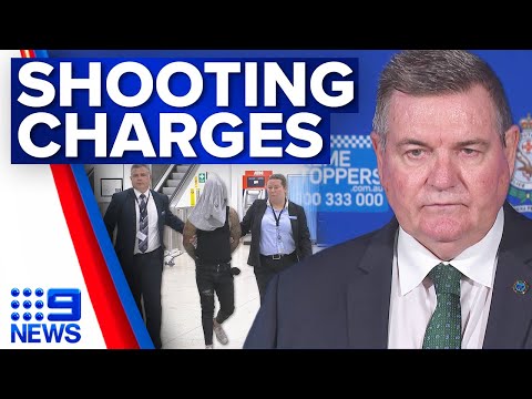 Man arrested at airport and charged over alleged gangland shooting | 9 news australia