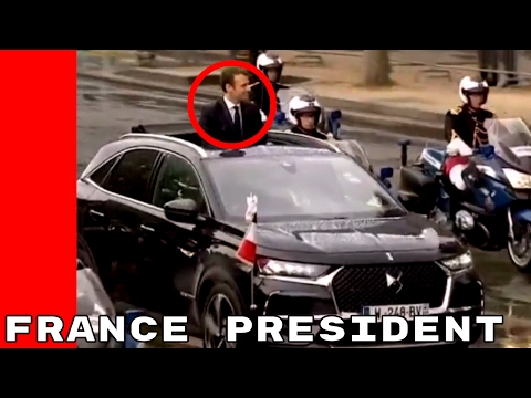 DS 7 Crossback Presidential with France President Emmanuel Macron