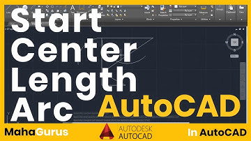 How to Create Arc Using Start Center Length in AutoCAD- Start Center Length Arc Autocad Tutorial