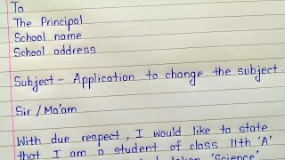 Application to principal for subject change in english screenshot 2