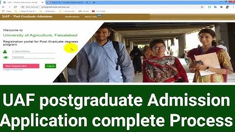 UAF Postgraduate complete admissions application submission process 2021 || UAF