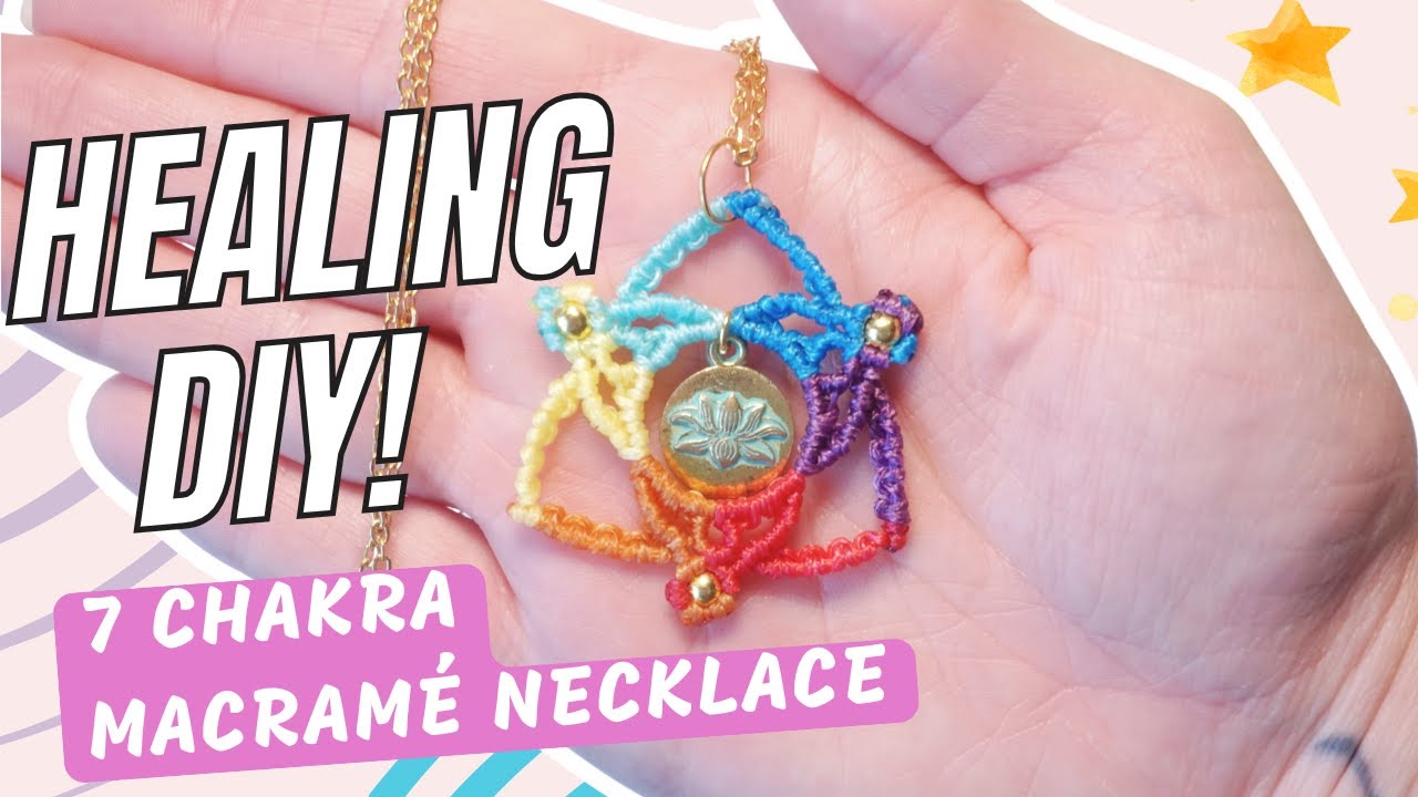 Unlock Your Inner Balance: Craft a Personalized 7 Chakra Macrame Mandala Necklace!