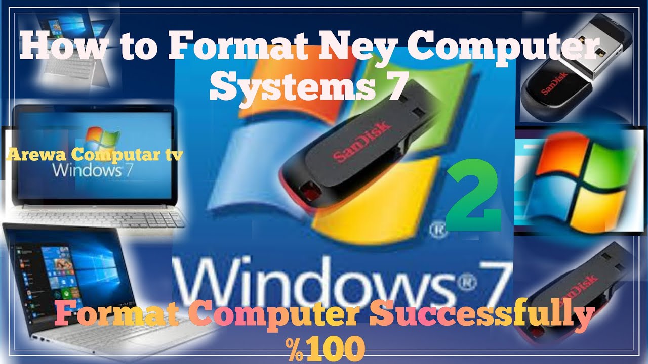 How to format Computers windos 7 and windos8 and windos 10 - YouTube