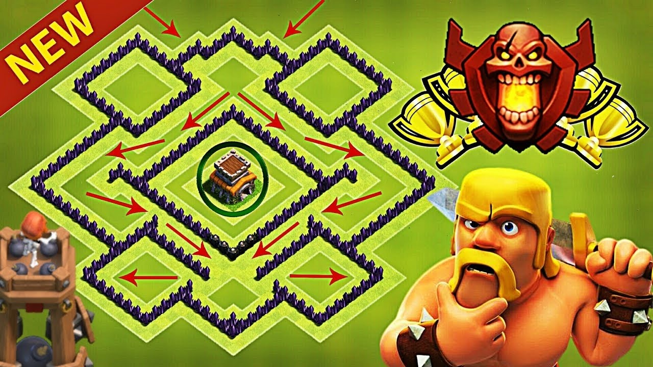New 'BEST' Town Hall 8 (TH8) TROPHY Base Design!! With ...