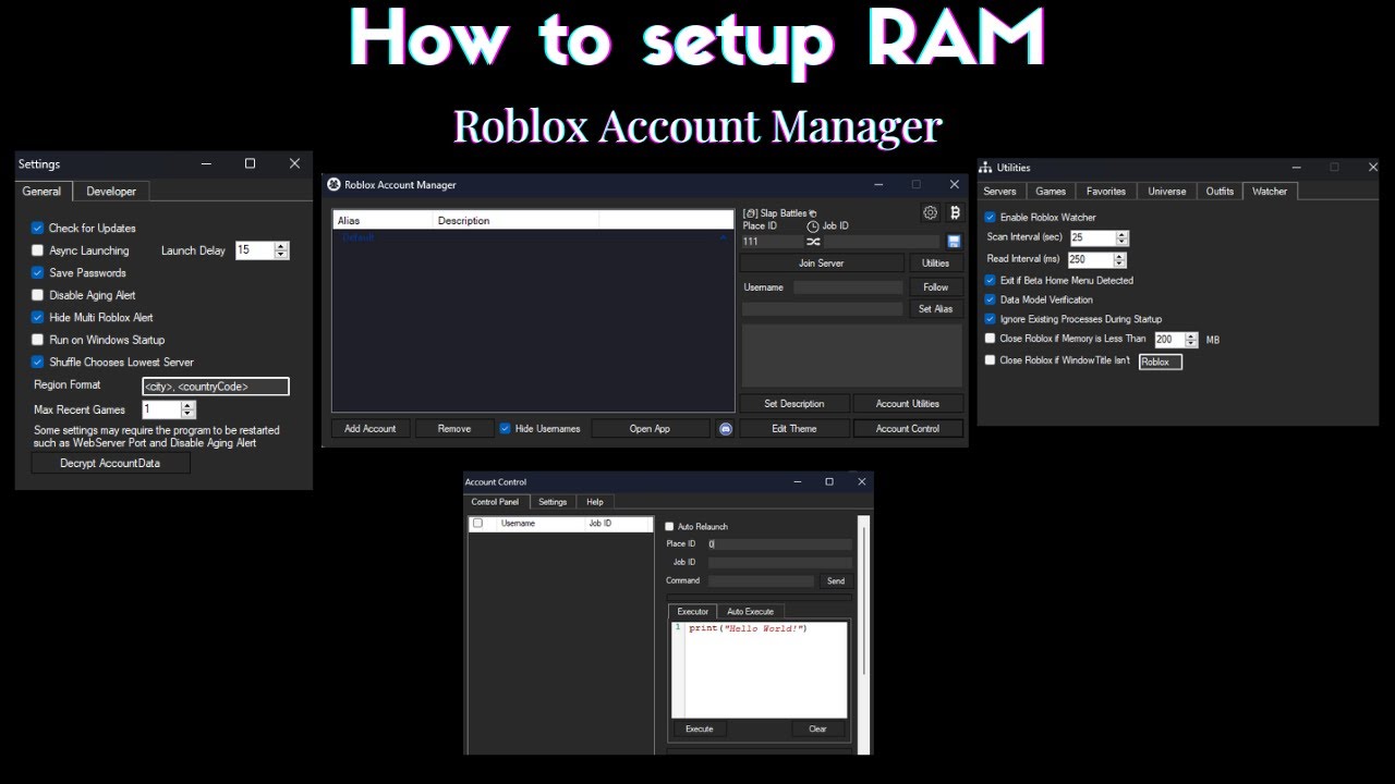 Multi-instance not working even after enabling setting and relaunching ·  Issue #219 · ic3w0lf22/Roblox-Account-Manager · GitHub