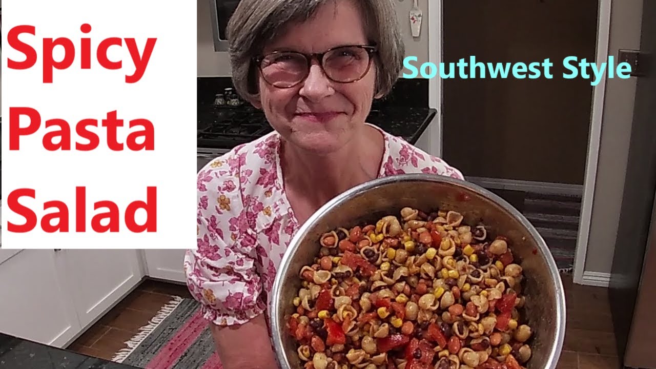 Spicy Pasta Salad Recipe made with Black Beans, Pinto Beans, Corn YouTube