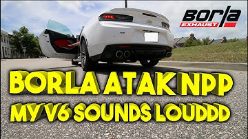 2016 2017 2018 Camaro RS V6 Borla Atak Axle Back Quad Tips NPP Exhaust vs Stock NPP Exhaust