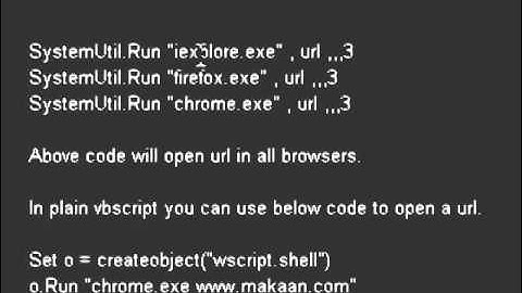 Open any websiteURL in browser IE,chrome, firefox in QTP