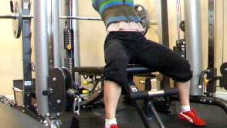 Krista Schaus - Bench Press - 135 x 10 (followed by supine pulldowns).AVI