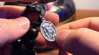 Rugged Rosary Black Monk Detailed Look Up Close