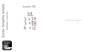 Surds: Simplify Simple (Grade 7) - OnMaths GCSE Maths Revision