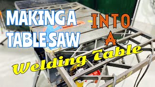 Making a Welding Workbench out of a Old Table Saw #welding #table by MJA doing stuff 2,408 views 1 year ago 5 minutes, 58 seconds