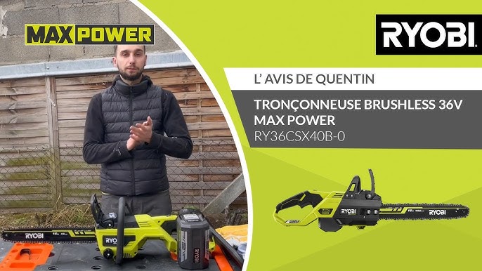 Tronçonneuse à batterie RYOBI RY36CSX35A-0 36V guide 35 cm - Mach