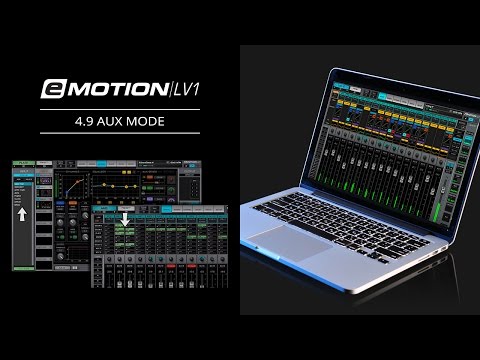 eMotion LV1 Tutorial 4.9: Mixer Window – AUX Mode