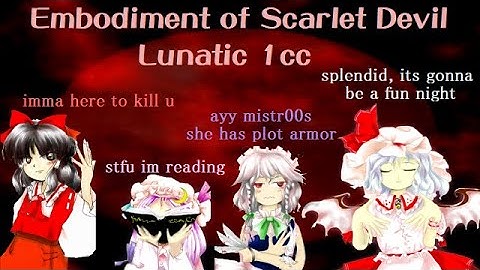 Touhou 6: The Embodiment of Scarlet Devil - Lunatic 1cc (Reimu B)