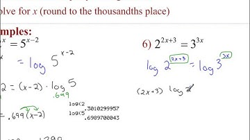 Lesson 8.6 - Solving Exponential Equations Using Logs (Examples 5 & 6)