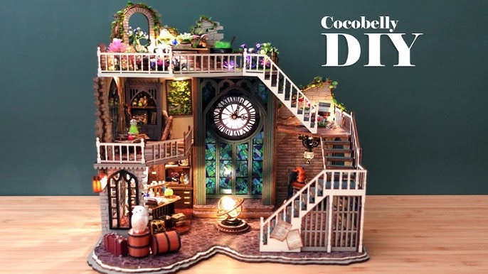 DIY Miniature Dollhouse Kit | Christmas Patio, plays Jingle Bells Tune