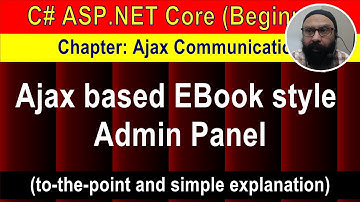 Ajax based EBook style Admin Panel (6 min Preview) | ASP.NET Core Tutorial