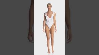 white bikini swimsuit decorated fashion model - beach wear girl outfit hot camel toe brand