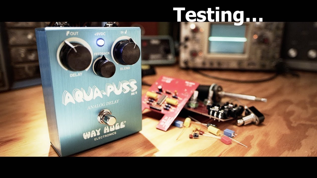 Way Huge Aqua Puss Analog Delay Demo - Test & Self Oscillation