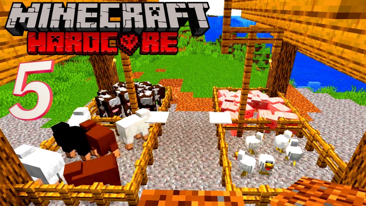 I built the Worlds Simplest Animal farm in Minecraft Hardcore! - YouTube