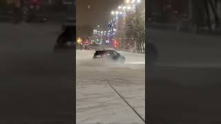 Subaru STI snow slide / зимний дрифт