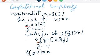 Computational Complexity - Insertion Sort Worst and Average Case for number of assignments