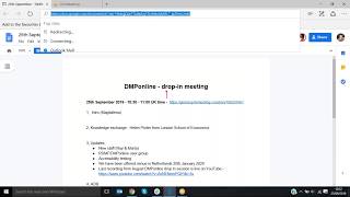 DMPonline drop-in session 25th September 2019