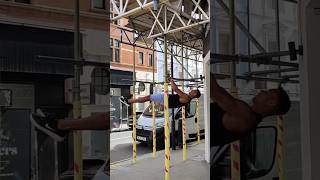 Calisthenics in public (front lever edition) #shorts #calisthenics #frontlever