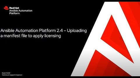 Creating and uploading manifest files for Ansible licensing