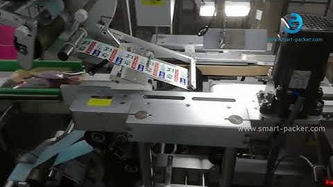 Supermarket beef meat tray box top surface automatic labeling machine real time print label applicat